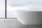 Ванна из искусственного камня «Abber» Dortmund 170/75 с каркасом с сифоном белая, фото №5