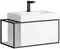 Мебель для ванной подвесная «Clarberg» Logic 80 белая/чёрная, изображение №8