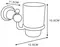 Стакан для зубных щёток «Azario» Elvia AZ91106Q на стену бронза, картинка №2