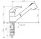 Смеситель для кухонной мойки «Lava» SG03 LAV с выдвижным изливом lava, картинка №2