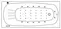 Гидромассажная ванна акриловая «Whitecross» Layla Slim 170/75 Nano с каркасом с сифоном белая/золото, картинка №2