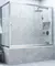 Шторка на ванну стеклянная «Vegas Glass» ZV+ZVF Novo 150/80 Crystal vision/хром матовый универсальная, фото №1