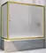 Шторка на ванну стеклянная «Vegas Glass» ZV+ZVF Novo 170/85 сатин/золото матовое универсальная, фото №1