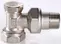 Клапан радиаторный «Valtec» VT.019.N.04 1/2"-1/2" угловой ВР-НР (американка) никель, фото №1