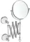 Косметическое зеркало «Migliore» Olivia 17552 на стену хром/белое с декором платина, фото №1