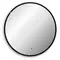 Зеркало «Abber» Mond 77/77 AG6204SCB-0.77 с бесконтактным выключателем с подсветкой чёрное, фото №1