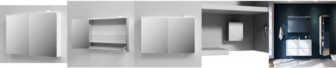 Зеркальный шкаф «Am.Pm» Spirit 2.0 100 с подсветкой белый