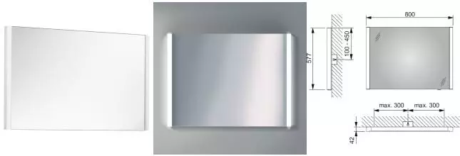 Зеркало «Keuco» Royal Reflex-2 80 с подсветкой