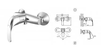 Смеситель для душа «Bravat» Fit F9135188CP-01 хром