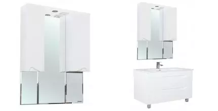Зеркало с шкафчиком «Bellezza» Эйфория 100 с подсветкой белый