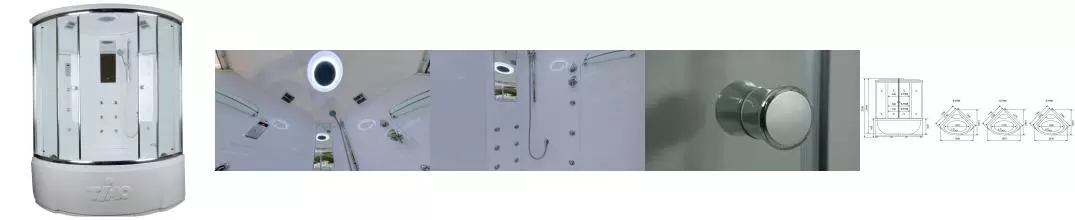 Душевой бокс «Timo» Lux T-7755 150/150 с ванной прозрачный/белый с гидромассажем и электрикой