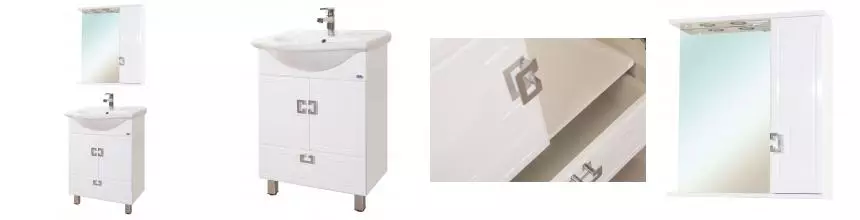 Мебель для ванной «Bellezza» Миа 60 с ящиком белая
