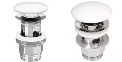 Донный клапан для раковины «Villeroy & Boch» 8L033401 с керамической крышкой с механизмом Клик-Клак белый