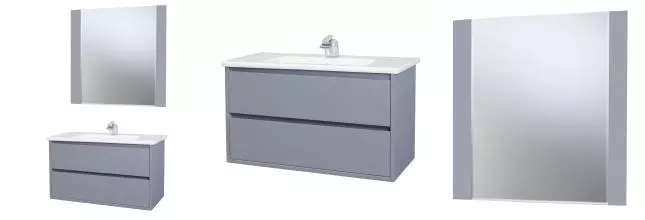 Мебель для ванной подвесная «Bellezza» Лоренцо 80 серебро