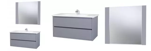 Мебель для ванной подвесная «Bellezza» Лоренцо 100 серебро