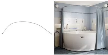Карниз для ванной «Radomir» Модерна на стену хром