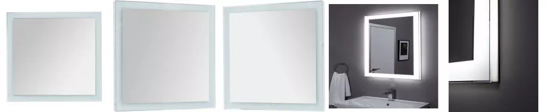Зеркало «Dreja» Kvadro 80 с ИК датчиком с подсветкой белое