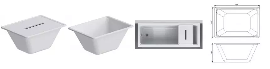 Контейнер для ванны «Am.Pm» Gem белый · Gem, Am.Pm, W90A-070-070W-C