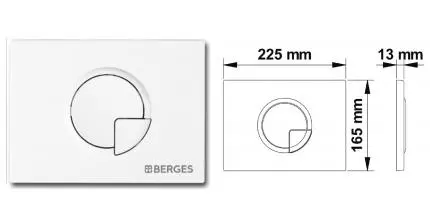 Кнопка смыва «Berges Wasserhaus» Novum R1 белая