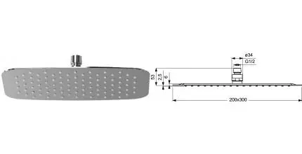 Верхний душ «Ideal Standard» IdealRain Luxe B0390MY полированная сталь