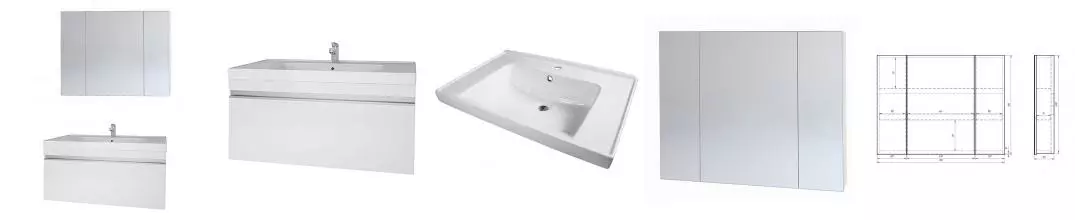 Мебель для ванной подвесная «Dreja» Grace 90 белая