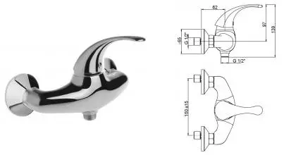 Смеситель для душа «Paini» Fiori F2CR511LMKM хром