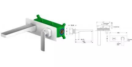 Смеситель для раковины «Timo» Torne 4371/00-16SM белый/хром