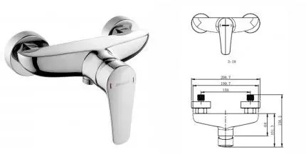 Смеситель для душа «Bravat» Arden F9351385CP-01-RUS хром