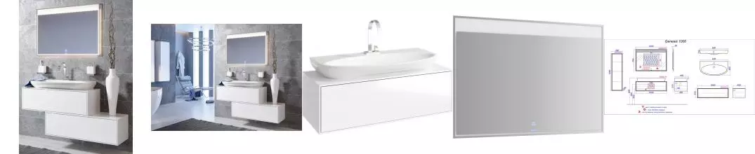 Мебель для ванной подвесная «Aqwella 5 Stars» Genesis 100 белая
