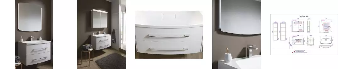 Мебель для ванной подвесная «Aqwella 5 Stars» Neringa 80 белая