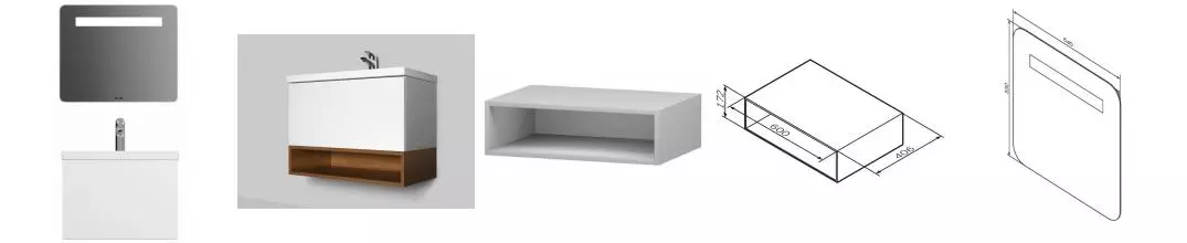 Мебель для ванной подвесная «Am.Pm» Gem 60 с 1 ящиком M90FHX06021WG белая глянцевая
