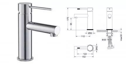 Смеситель для раковины «Timo» Saona 2361/00F хром