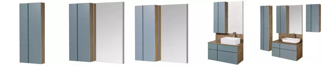 Подвесной шкаф «Aquaton» Мишель 43 для зеркала подвесной фьорд/дуб Рустикальный