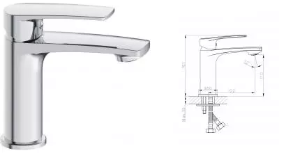 Смеситель для раковины «Haiba» HB10587 хром