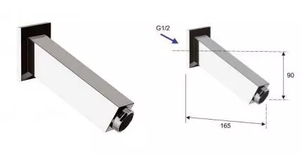 Излив к смесителю «Remer» 91Q2 16,5 хром