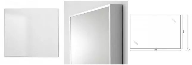 Зеркало «Cezares» SPC-AL 120/80 без света