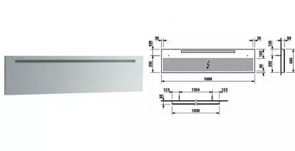 Зеркало «Laufen» Alessi 160/40 с подсветкой