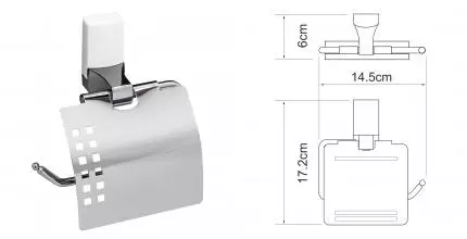 Держатель для туалетной бумаги «WasserKRAFT» Leine K-5025W на стену хром/белый