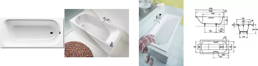 Ванна стальная «Kaldewei» Saniform Plus 371-1 170/73 easy-clean без опор без сифона белая