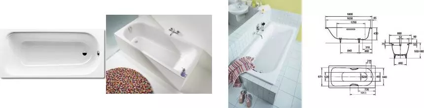 Ванна стальная «Kaldewei» Saniform Plus 375-1 180/80 easy-clean без опор без сифона белая