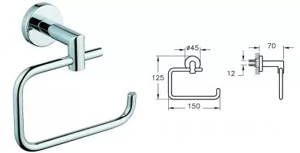 Держатель для туалетной бумаги «Vitra» Minimax A44796EXP на стену хром