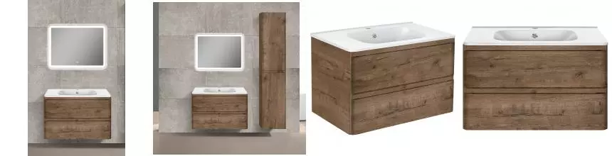 Мебель для ванной подвесная «Vincea» Vico 80 V.Oak