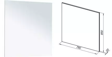 Зеркало «Aquanet» Lino 80 без света белое