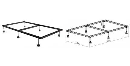 Каркас с ножками для поддона «Aquanet» 267177 118x70