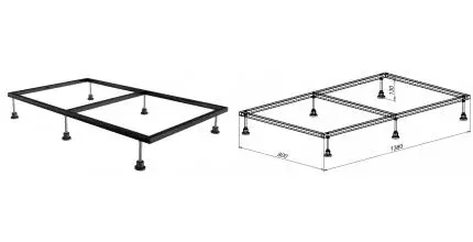 Каркас с ножками для поддона «Aquanet» 267179 138x70