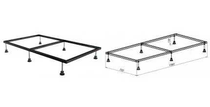 Каркас с ножками для поддона «Aquanet» 267181 158x70