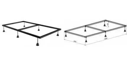 Каркас с ножками для поддона «Aquanet» 267182 158x80