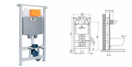 Инсталляция для унитаза «Oli» OLI 74 601801 OLI механическая