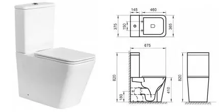 Унитаз компакт безободковый «Belbagno» Ardente-R BB02093CPR/BB02093T белый ( BB2312SC) с сиденьем дюропласт с микролифтом