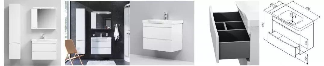 Мебель для ванной подвесная «Am.Pm» Like 80 белая